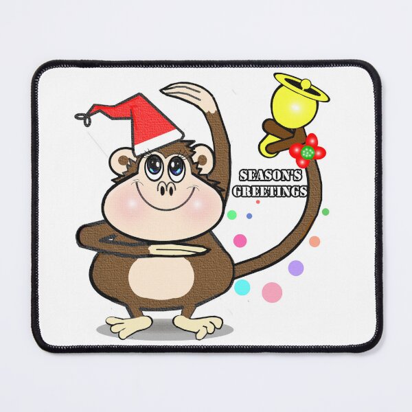Item preview, Monkey-Season's greetings designed and sold by Shirley cute art .