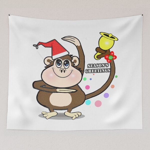 Item preview, Monkey-Season's greetings  designed and sold by Shirley cute art .