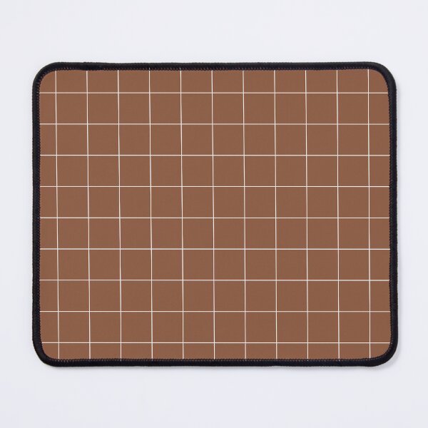 Item preview, Windowpane Check Grid (white/spice brown) designed and sold by Design Minds Boutique.