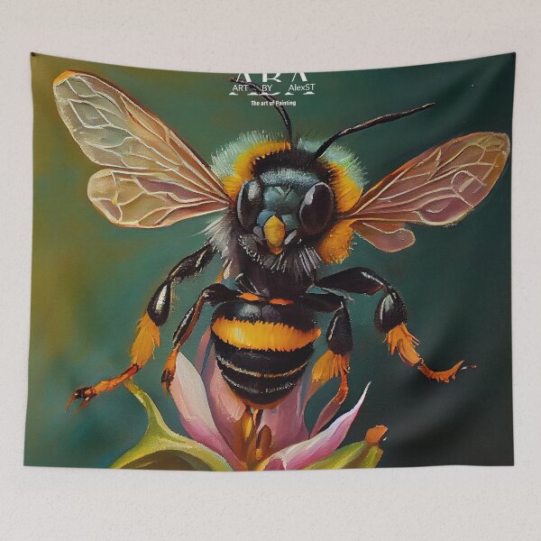Item preview, Tropical Bee- Oil Painting designed and sold by ABArtByAlexST.