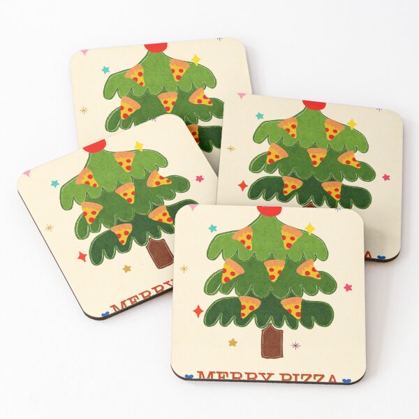 Item preview, Christmas Tree - Merry Pizza - Merry Crustmas (Yellow) designed and sold by Noodle Nerd.