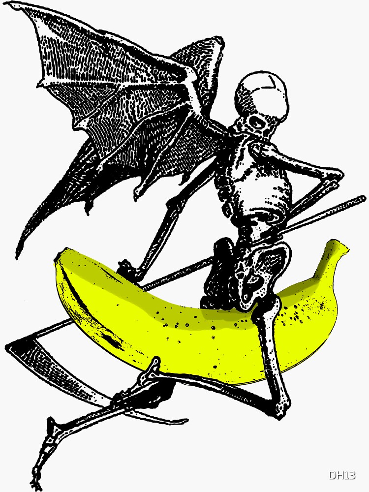 "Death is Bananas" Sticker for Sale by DH13 Redbubble