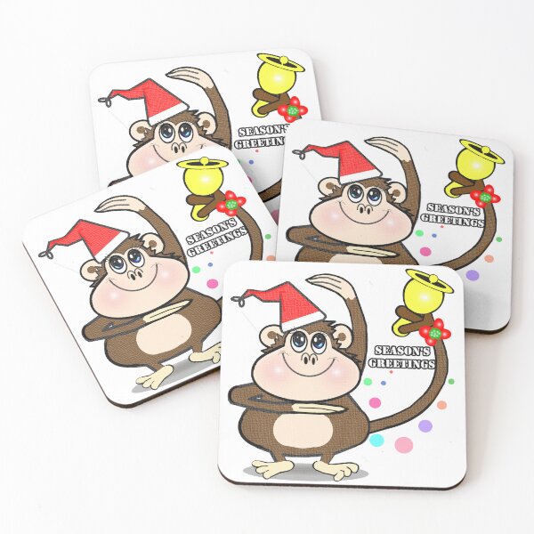 Item preview, Monkey-Season's greetings  designed and sold by Shirley cute art .