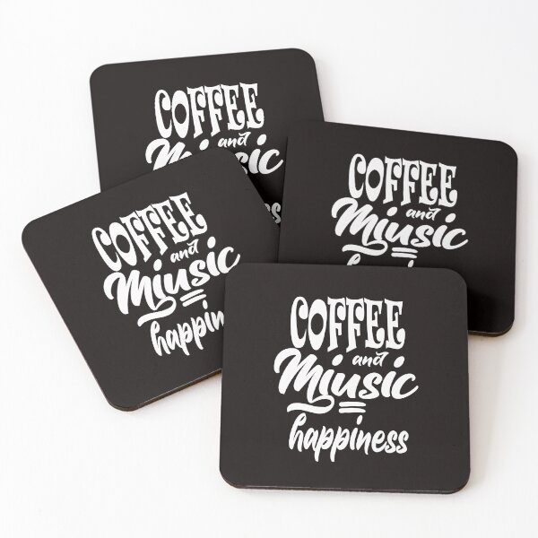 Item preview, coffee and muisc = happines designed and sold by Bachirdz.