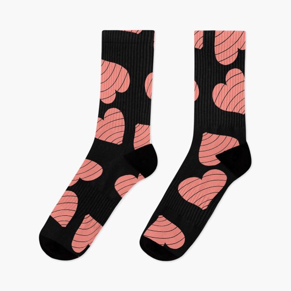 Item preview, Pink and Black hearts cute pattern designed and sold by stayartsy07.