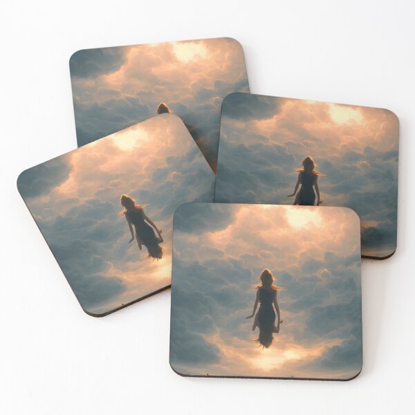 Item preview, surreal landscape of a dreamy girl designed and sold by DrawItOnce.