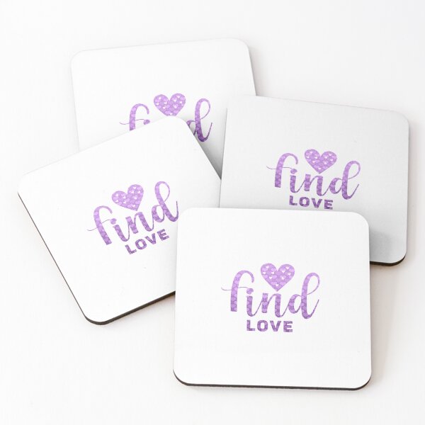 Item preview, Find Love Purple Quote Heart designed and sold by wescor5000.