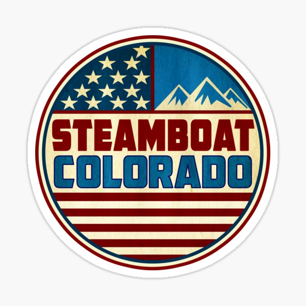 Steamboat Oval Stickers - Small