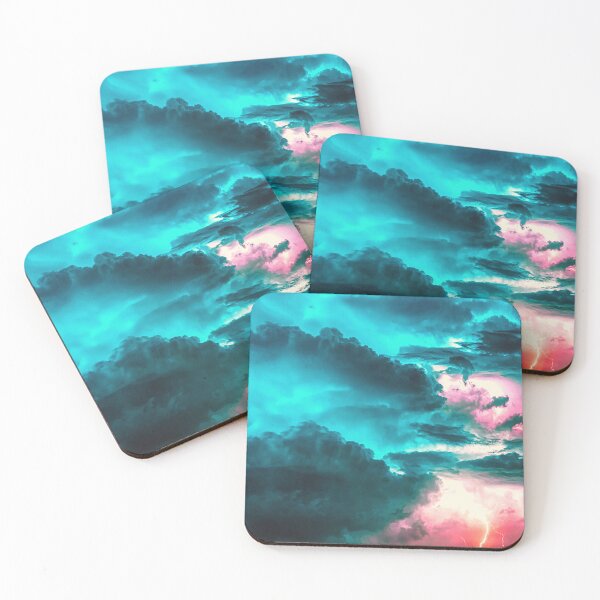 Item preview, Turquoise Sky And Pink Clouds Storm designed and sold by FabDesigns91.