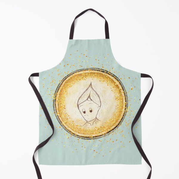 Item preview, Cute Elf Gold Circle Pendant on Mint Green designed and sold by HiddenPuppets.