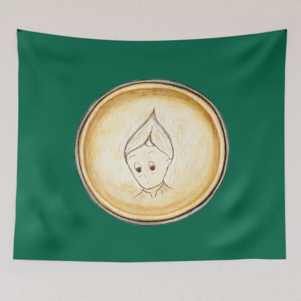 Item preview, Cute Elf Vintage Pendant on Green designed and sold by HiddenPuppets.