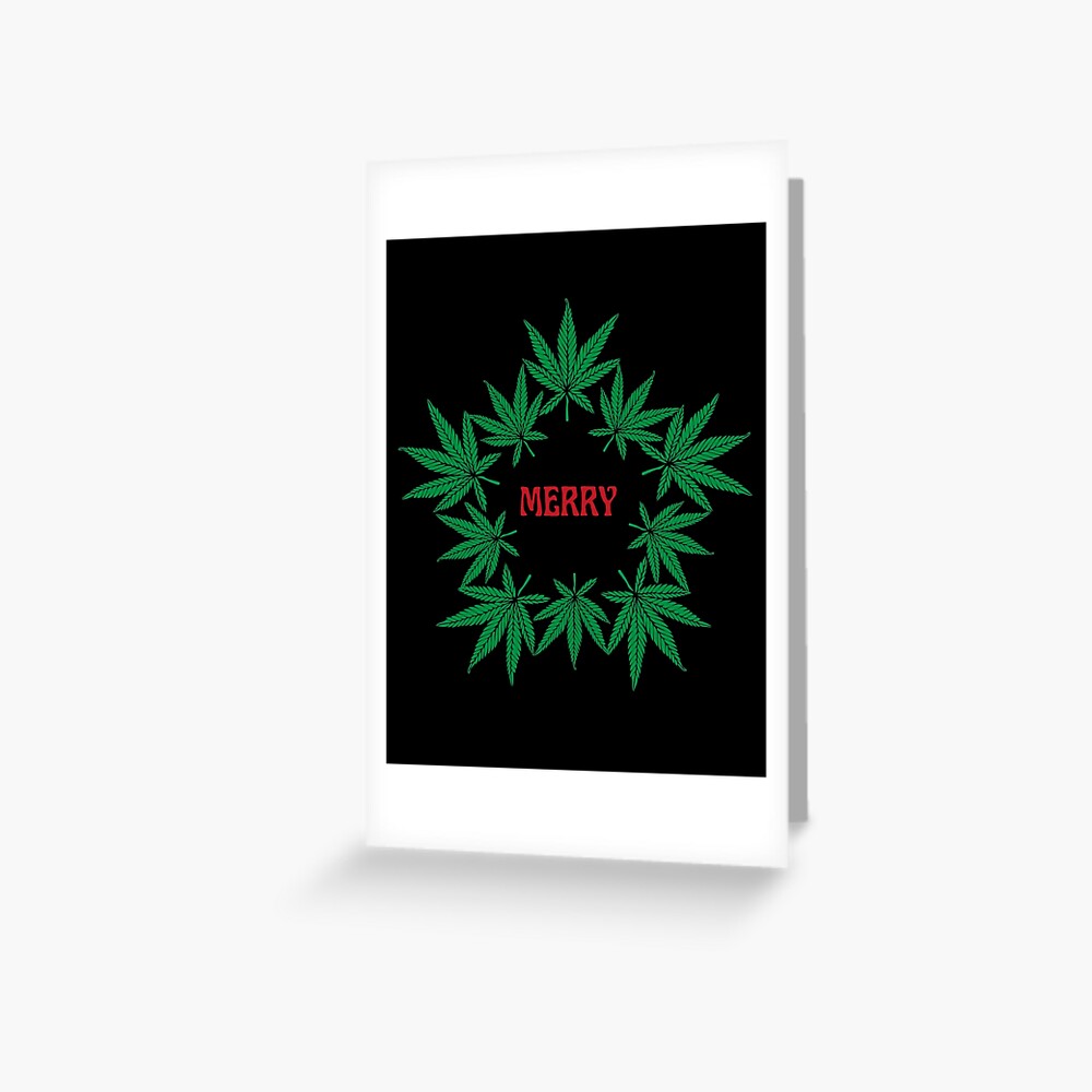 Merry Dankmas, MariJuana Christmas, Velvet Black, 420 Holidays Weed Canabis  Christmas, Marijuana Leaves, Christmas Gifts for Stoners Potheads Cannabis  Smokers Lovers, Cannabis Art