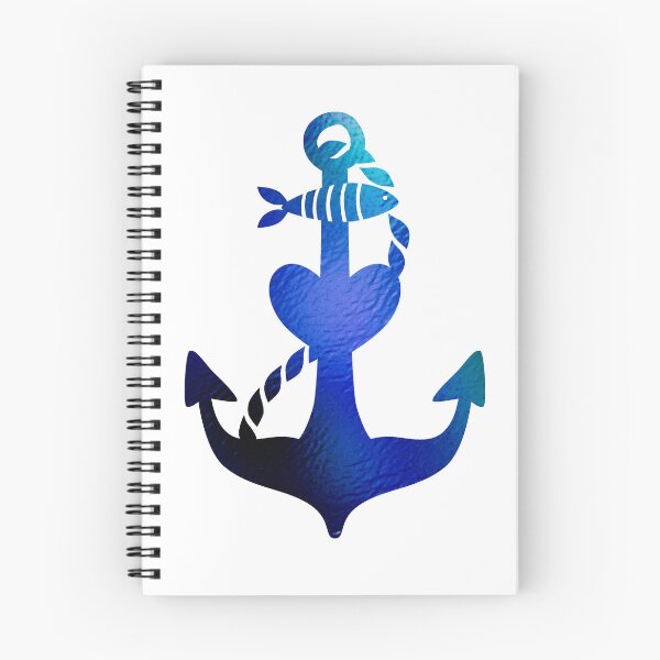 Item preview, Solid Blue Anchor and Fish designed and sold by nanengen2.