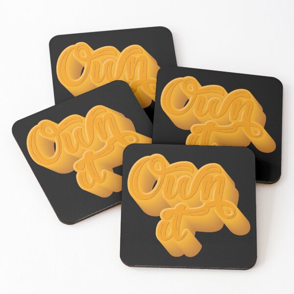 Item preview, Own It Motivational 3D Typography designed and sold by OmmeDesigns.