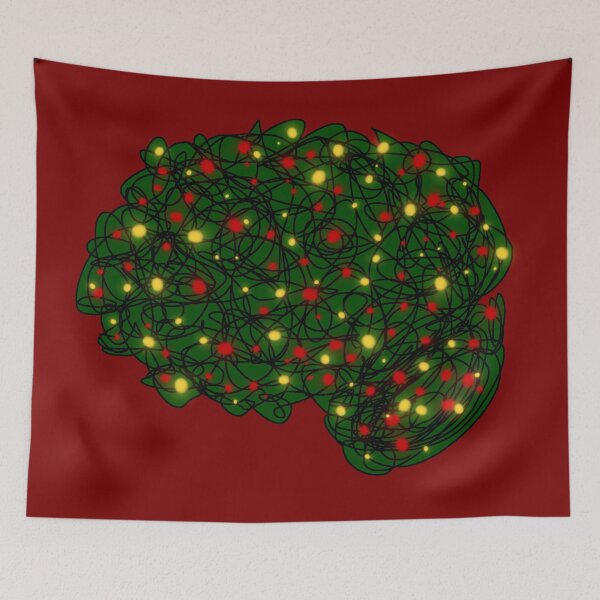 Item preview, Christmas Festive Cute Holiday Brain Psych Psychology Neuro Neurology Neuroscience designed and sold by hopecope.
