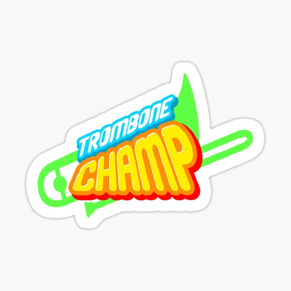 Trombone Champ Logo Sticker
