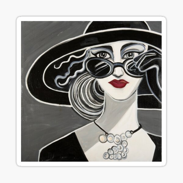 Black glasses for sleepless nights Sticker