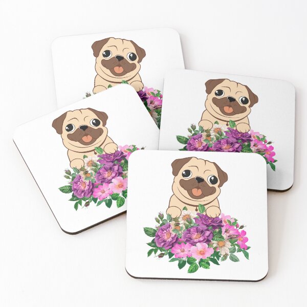 Item preview, Dog among lovely flowers designed and sold by MoSaid.