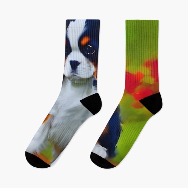 Item preview, Cute Cavalier King Charles Spaniel Dog Puppy Art 1 designed and sold by cutiepeaupies.