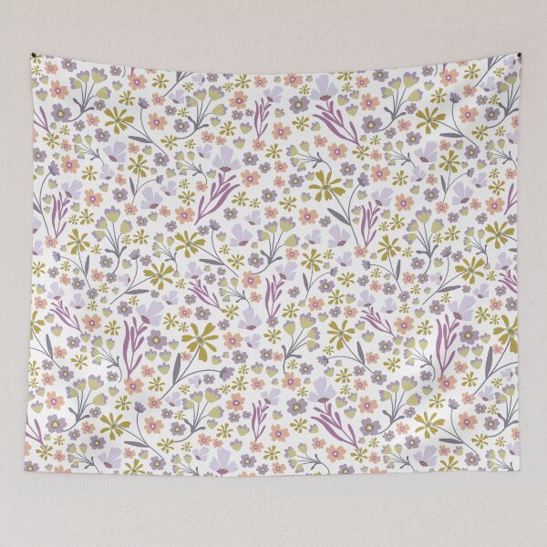 Item preview, Folk Floral - Pink Olive designed and sold by KBurnsArt.