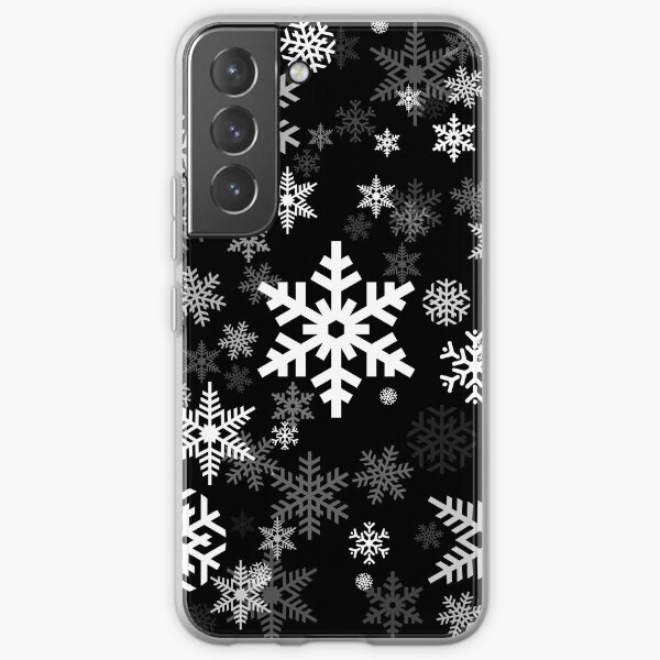 Modèle de flocons de neige en noir Coque souple Samsung Galaxy