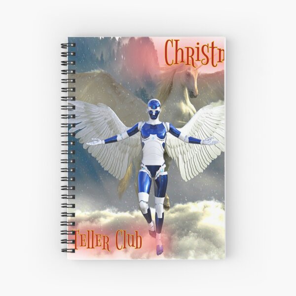 Christmas Tale Teller Club Record Cover Art by iServalan CDM Music Track Spiral Notebook