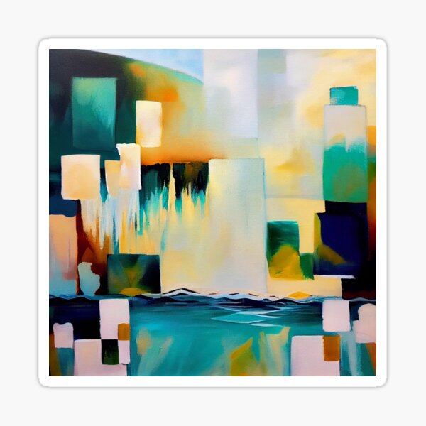 Abstract Blank Vacation Sticker