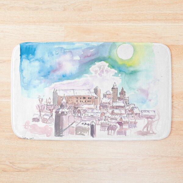 Item preview, Nuremberg Germany View of Old Town with Castle in Winter designed and sold by artshop77.