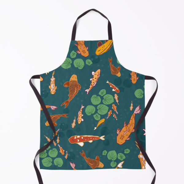 Item preview, Swimming koi fish - orange, blue and green designed and sold by Ingrid Poole.