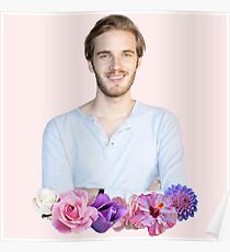 PEWDIEPIE - FLOWER BORDER Poster