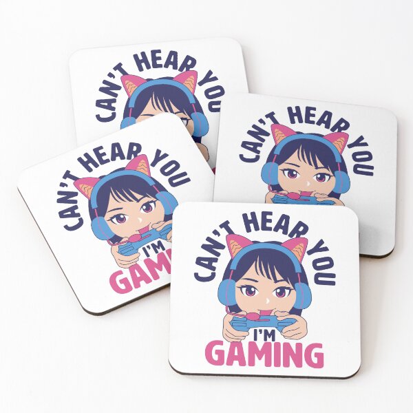 Item preview, Can't Hear You I'm Gaming Funny Gamer Girl Anime designed and sold by Pexilus.