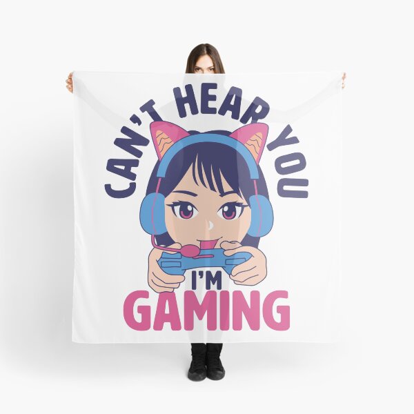 Item preview, Can't Hear You I'm Gaming Funny Gamer Girl Anime designed and sold by Pexilus.