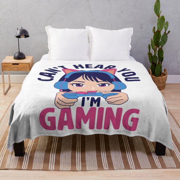 Item preview, Can't Hear You I'm Gaming Funny Gamer Girl Anime designed and sold by Pexilus.