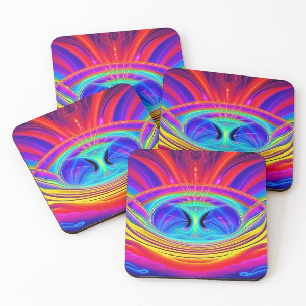 Item preview, Abstraction elemental psychodelic many colors fire and water overlapping art designed and sold by ValleyDream.