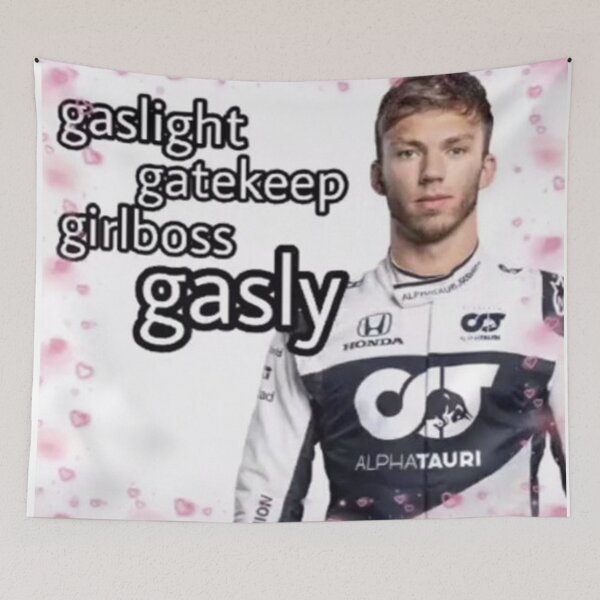 Item preview, Pierre Gasly "gaslight, gatekeep, girlboss gasly" Sticker designed and sold by jordanliv.