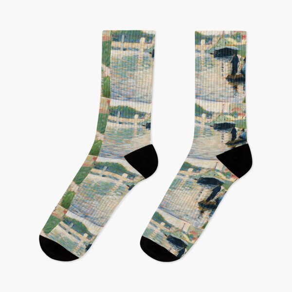 Item preview, View of the Seine (ca. 1882–1883) by Georges Seurat. Original from The MET Museum. designed and sold by hottest-tees.