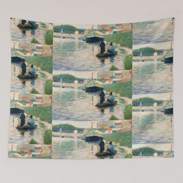 Item preview, View of the Seine (ca. 1882–1883) by Georges Seurat. Original from The MET Museum. designed and sold by hottest-tees.
