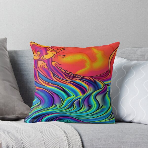 Item preview, Abstraction elemental psychodelic many colors fire and water overlapping art designed and sold by ValleyDream.
