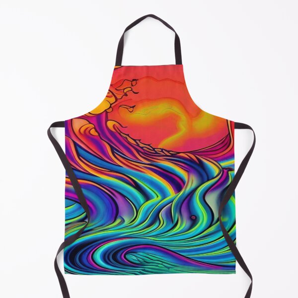 Item preview, Abstraction elemental psychodelic many colors fire and water overlapping art designed and sold by ValleyDream.