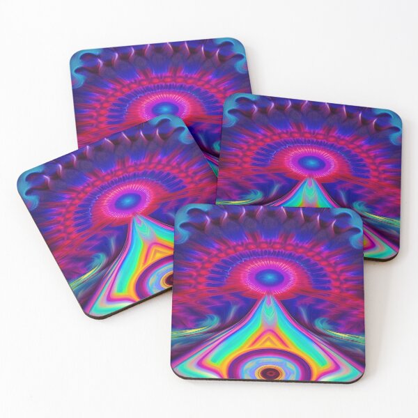 Item preview, Abstraction elemental psychodelic many colors fire and water overlapping art designed and sold by ValleyDream.