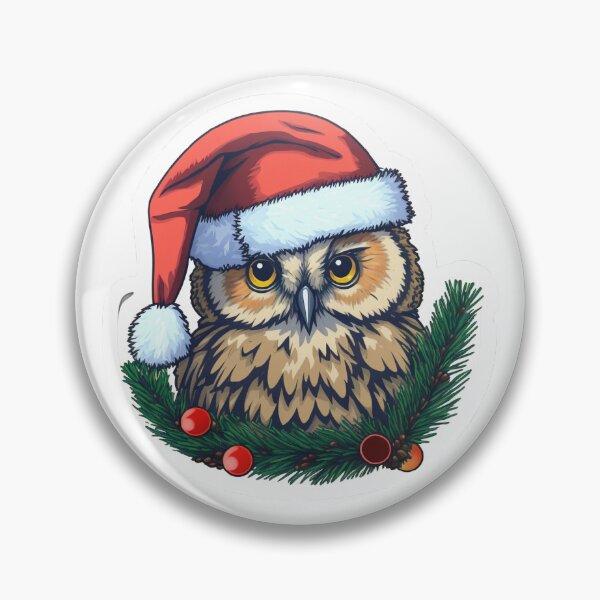 Item preview, Christmas owl with santa hat designed and sold by Victorsju.