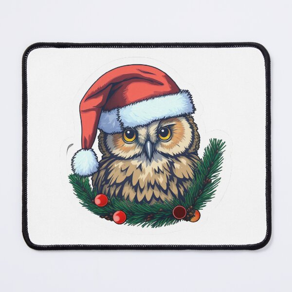 Item preview, Christmas owl with santa hat designed and sold by Victorsju.