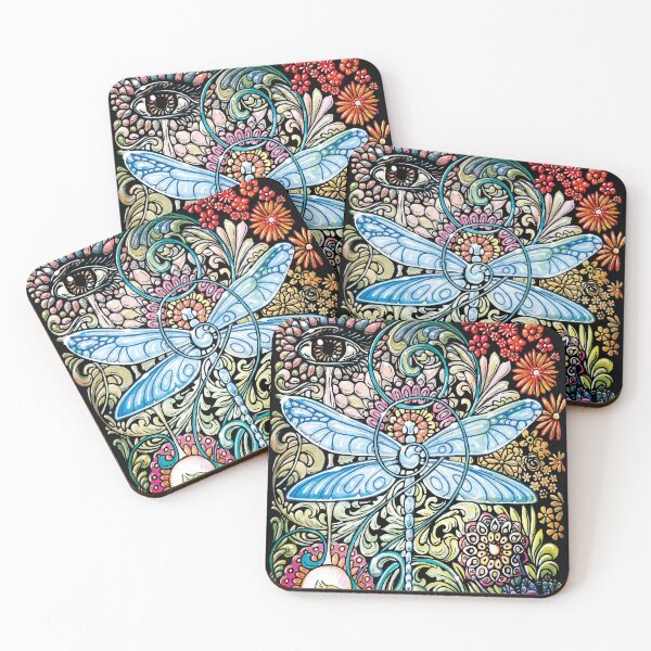 Item preview, Colorful Dragonfly Doodle designed and sold by Ty Meier.
