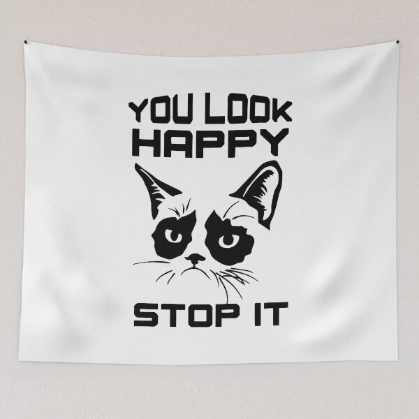 Item preview, You look happy Stop it - Cat designed and sold by Nepaz-Designs.
