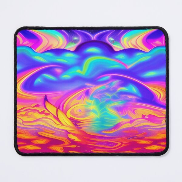 Item preview, Abstraction elemental psychodelic many colors fire and water overlapping art designed and sold by ValleyDream.