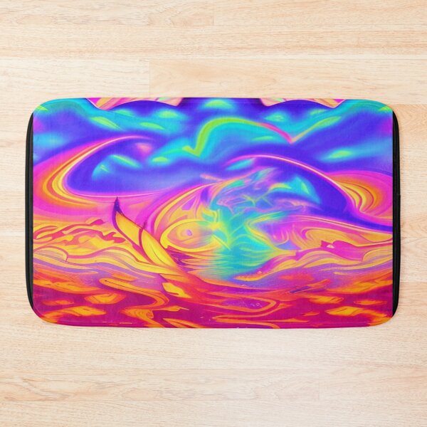Item preview, Abstraction elemental psychodelic many colors fire and water overlapping art designed and sold by ValleyDream.