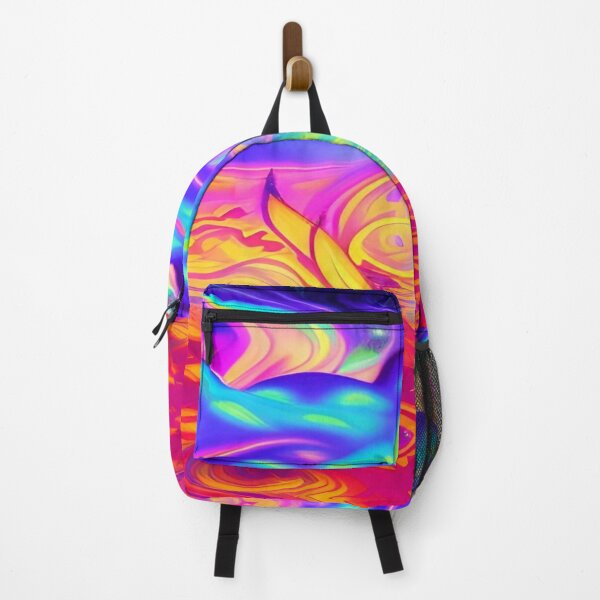 Item preview, Abstraction elemental psychodelic many colors fire and water overlapping art designed and sold by ValleyDream.