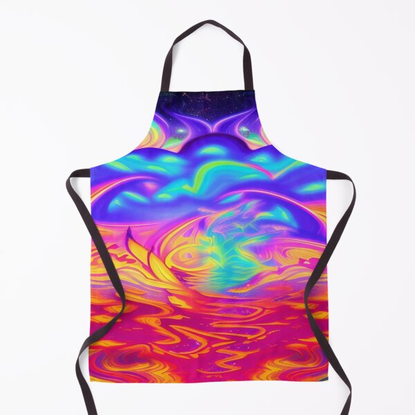 Item preview, Abstraction elemental psychodelic many colors fire and water overlapping art designed and sold by ValleyDream.