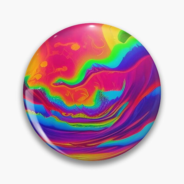 Item preview, Abstraction elemental psychodelic many colors fire and water overlapping art designed and sold by ValleyDream.
