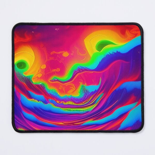 Item preview, Abstraction elemental psychodelic many colors fire and water overlapping art designed and sold by ValleyDream.